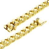Men's 14k Yellow Gold Solid Miami Cuban Link Chain Bracelet 7.5" 13mm 79 grams