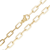 14k Yellow Gold Solid Handmade Paper Clip Chain Necklace 16" 6.7mm 38.6 grams - 16" 38.6 grams