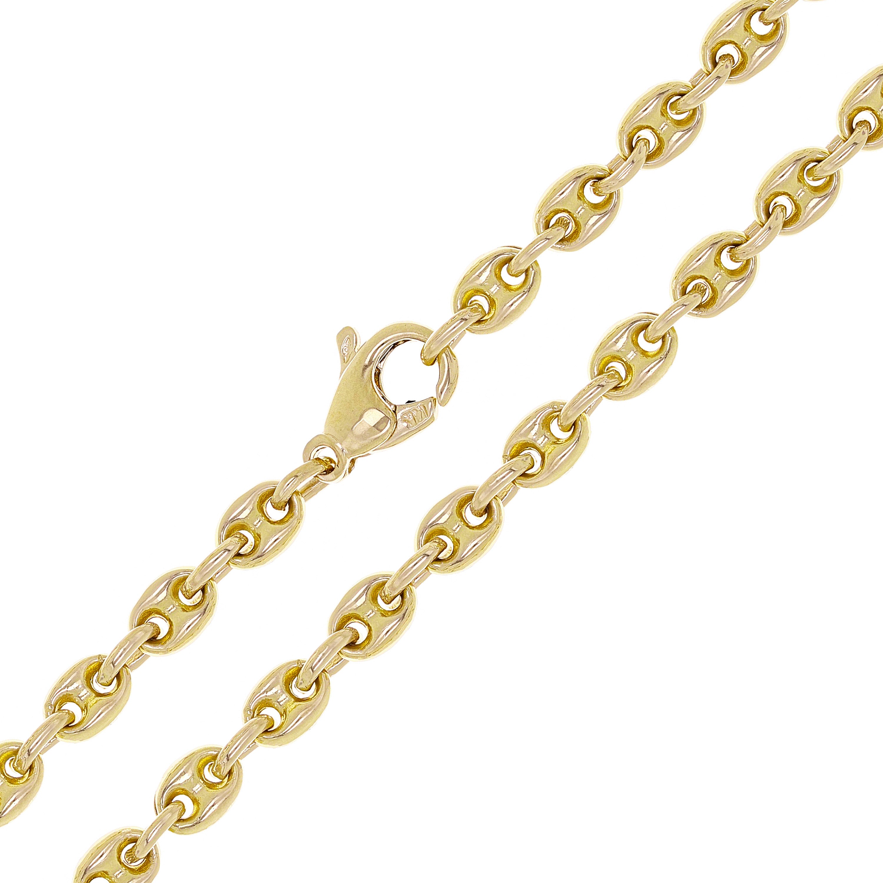 14k Yellow Gold Solid Gucci Mariner Link Chain Necklace 20" 4.9mm 30.8 grams - Yellow,20"