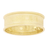 14k Yellow Gold Swirl Pattern Ring Band Size 7.5 - 6.9mm 2.5 grams
