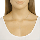 14k Yellow Gold Diamond Eternity Pendant Necklace 18" - Yellow