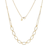 Italian 14k Yellow Gold Oval Links Necklace, Bracelet & Earrings Set 13.8 grams