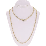14k Yellow Gold Handmade Fashion Link Necklace 18" 4mm 24.2grams - Yellow,18"