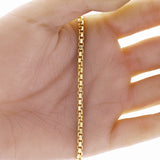 Italian 14k Yellow Gold Venetian Box Chain Bracelet 8.25" 3.4mm 5.5 grams - 8.3" 5.5 grams