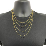 Italian 14k Yellow Gold Solid Diamond Cut Franco Chain Necklace 18" 1.7mm 7.2 grams - 18" 7.2 grams