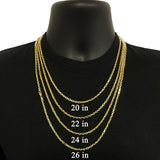 Italian 14k Yellow Gold Solid Anchor Cable Link Chain Necklace 18" 3.2mm 19.6g