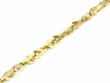Men's 14k Yellow Gold Handmade Fashion Link Bracelet 7" 4.7mm 18 grams - 7"