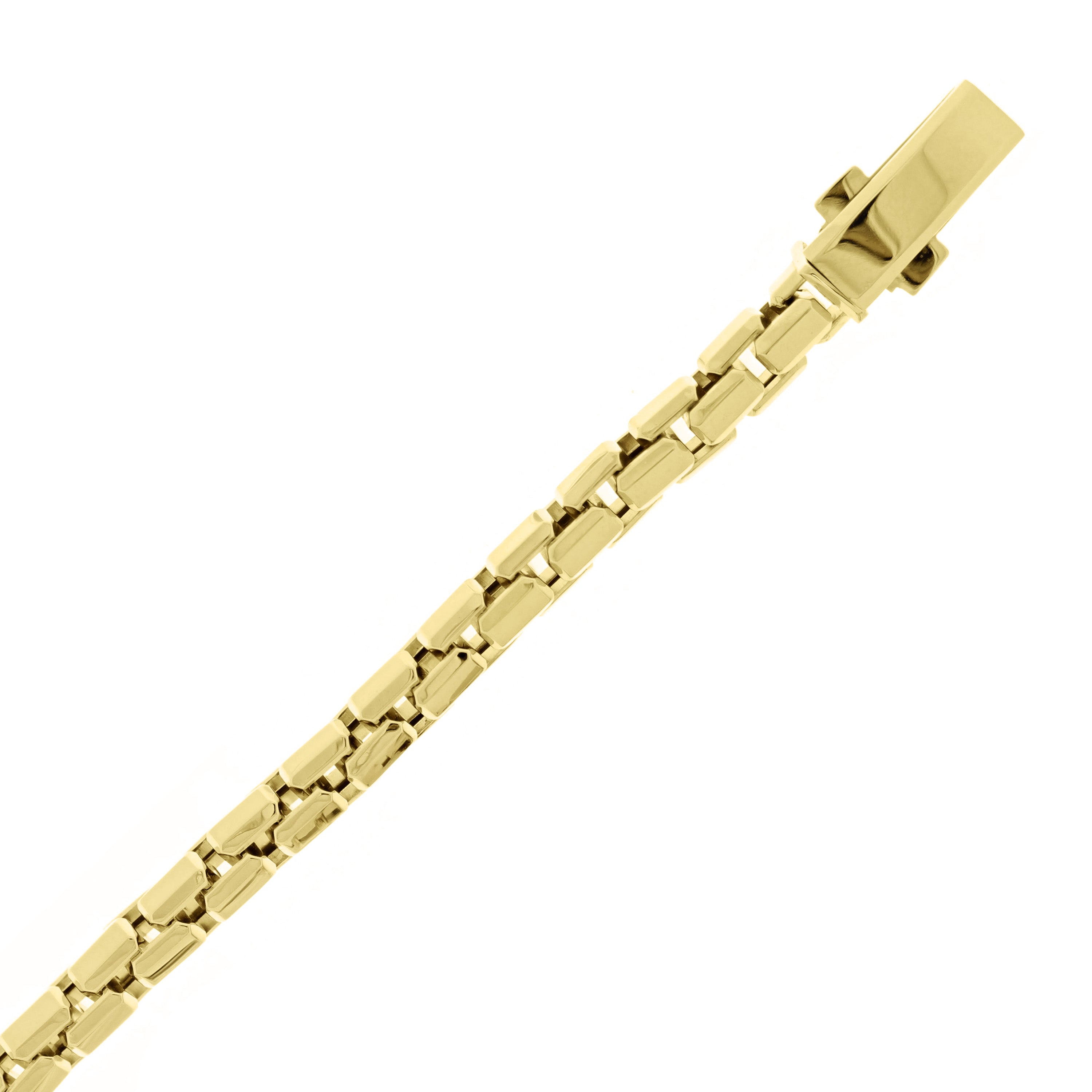Italian 14k Yellow Gold Box Chain Bracelet 8.25" 6mm 19.1 grams