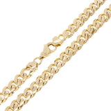14k Yellow Gold Solid Heavy Miami Cuban Chain Link Necklace 20" 10 mm 131.9 grams with Lobster Clasp - Yellow,20"