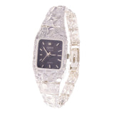 Women's 925 Sterling Silver Nugget Geneve Diamond Watch 7.25-7.75" 28 grams