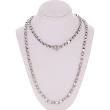 10k White Gold Handmade Fashion Link Chain Necklace 20" 4.5mm 33 grams - White,20"
