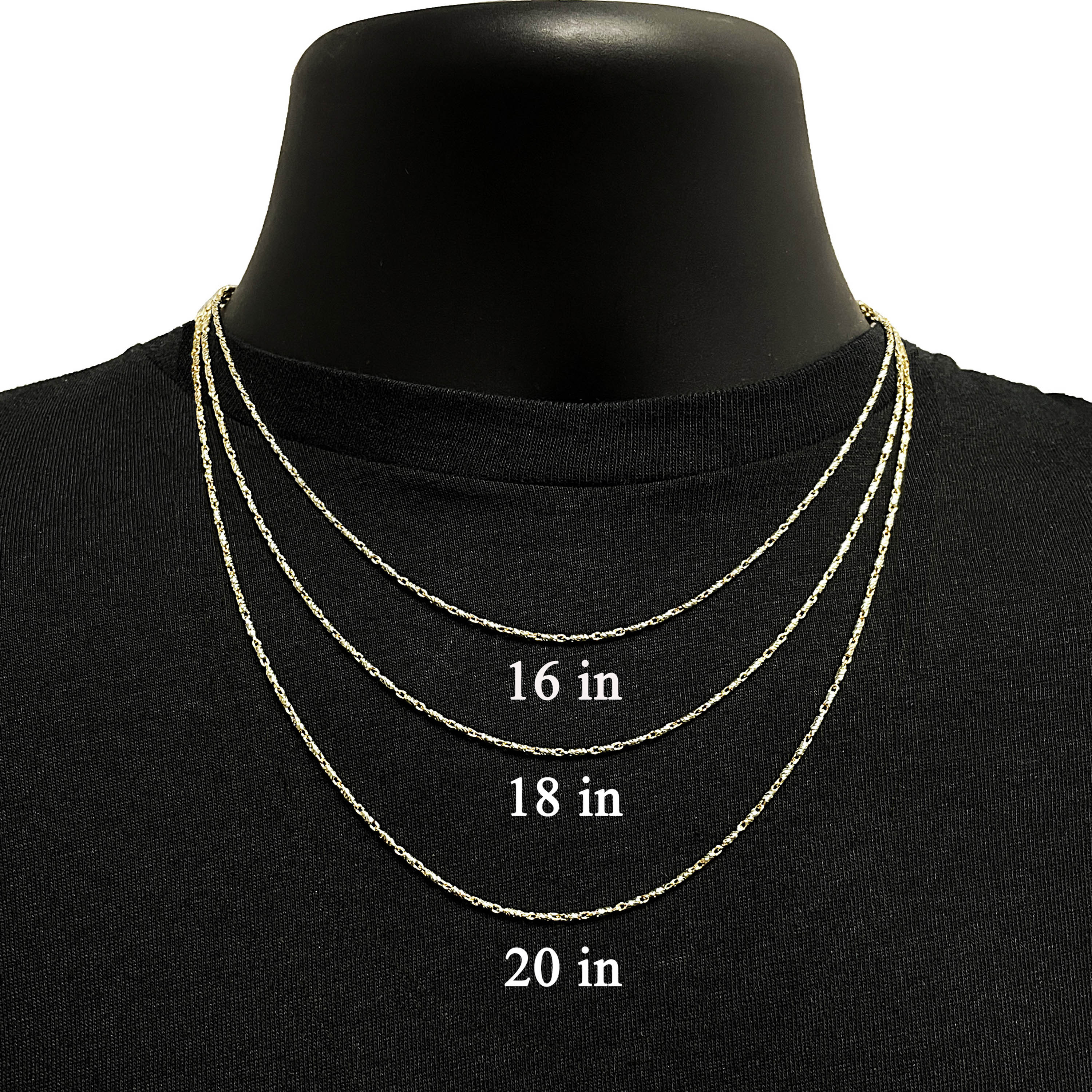 Italian 14k Yellow Gold Solid Diamond Cut Raso Chain Necklace 16" 1.4mm 5.6 grams - 16" 5.6 grams