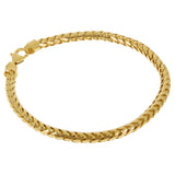Italian 14k Yellow Gold Diamond Cut Franco Chain Bracelet 4.5mm 8.5" 23.8 grams - 4.5mm 8.5" 23.8 grams