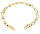 10k Yellow Gold Solid Handmade Fashion Link Chain Bracelet 7" 6.8mm 33 grams - 7" 33 grams