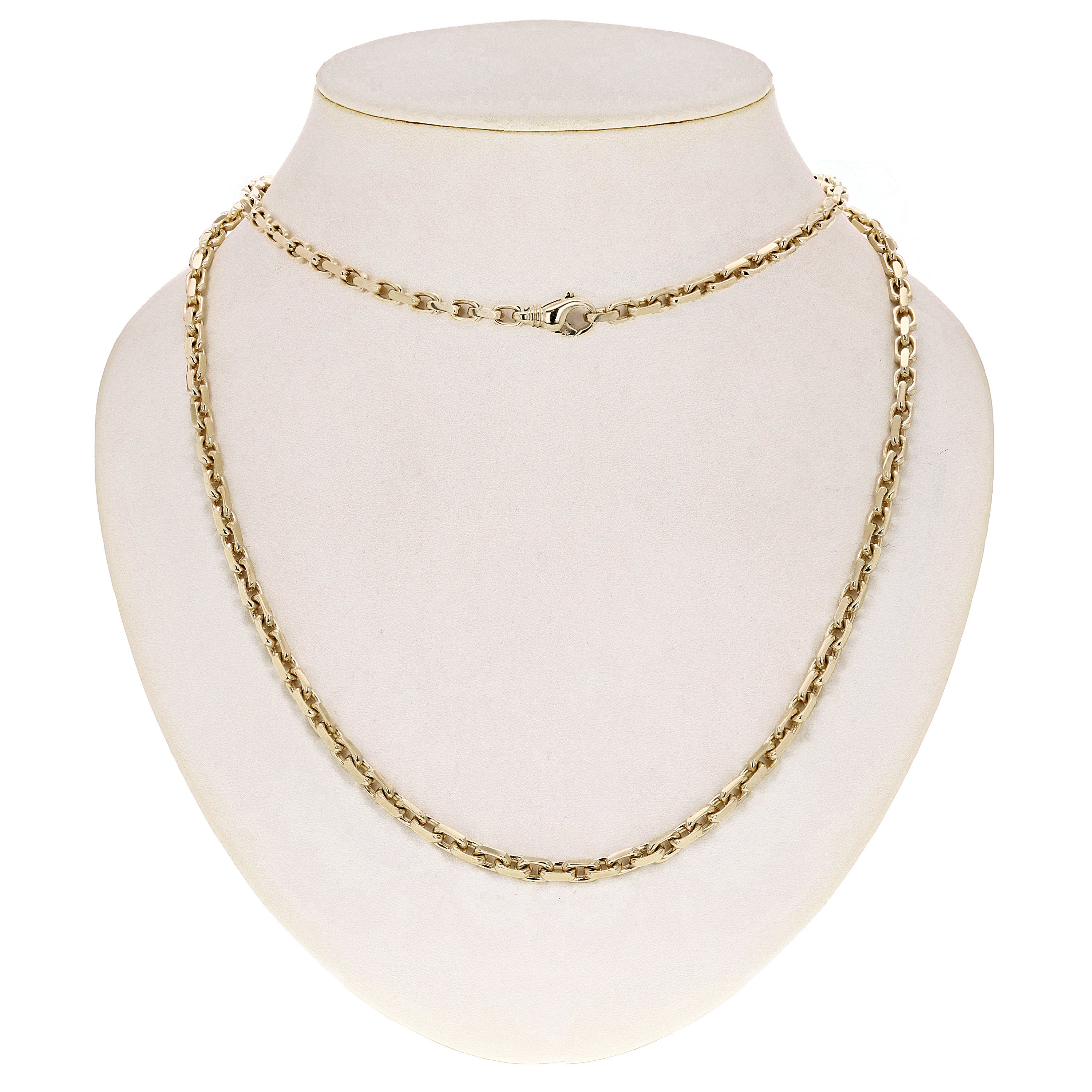 14k Yellow Gold Solid Handmade Fashion Link Chain Necklace 20" 4.8mm 53 grams - 20"