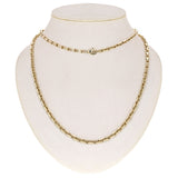 14k Yellow Gold Solid Handmade Fashion Link Chain Necklace 20" 4.8mm 53 grams - 20"