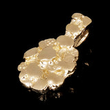 14k Yellow Gold Solid Oval Nugget Charm Pendant 21.6x12.5mm 3.7 grams