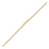 Italian 14k Yellow Gold Cuban ID Bracelet Engravable 7.75" 5.8mm 5.4 grams