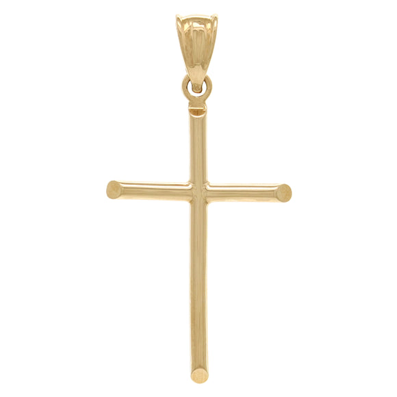 14k Yellow Gold Plain Cross Religious Charm Pendant Medium - Yellow,Medium