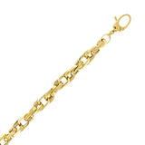 Italian 14k Yellow Gold Hollow Anchor Link Chain Bracelet 8.5" 5.6mm 5.2 grams