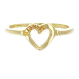 14k Yellow Gold Jesus Heart Ring Size 10 - Yellow,Ring Size 10