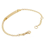 Italian 14k Yellow Gold Engravable Baby Kids ID Mariner Bracelet 5.5" 1.5 grams