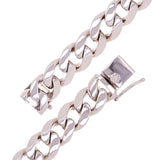 10k White Gold Miami Cuban Link Chain Bracelet 9" 13mm 98.2 grams - White,9"