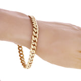 Men's 14k Yellow Gold Solid Miami Cuban Link Chain Bracelet 7" 8mm 28.3 grams - 7" 28.3 grams
