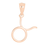 14k Rose Gold Taurus Zodiac Sign Charm Pendant - Taurus,Rose