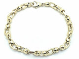 14k Yellow Gold Handmade Fashion Link Bracelet 8.5" 6.9mm 28.3 grams