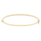 Italian 14k Yellow Gold Polished Rounded Flat Hollow Oval Bangle Bracelet 3mm