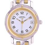 Hermes Ladies Clipper Two-Tone Stainless Steel and Gold Plated Quartz