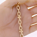 Italian 14k Yellow Gold Hollow Oval Move Link Bracelet 9" 8mm 11.7 grams