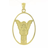 14k Yellow Gold Guardian Angel Charm Pendant 2.6 grams - Yellow