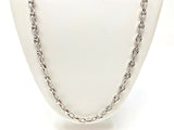 14k White Gold Solid Mariner Link Chain Necklace 24" 4.9mm 37 grams - White,24"