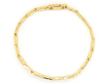 Men's 14k Yellow Gold Solid Chunky Nugget Bracelet 7"- 7.5" 4.75mm 9.5 grams - 7.5"