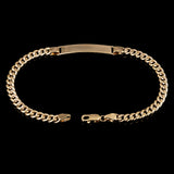 Italian 14k Yellow Gold Cuban ID Bracelet Engravable 7.75" 5.8mm 5.4 grams