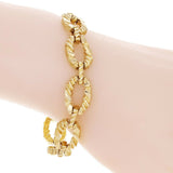 14k Yellow Gold Nugget Bracelet Oval Link 7.5" 11.7mm 26.7 grams - Yellow,7.5"