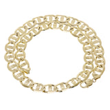 Men's 10k Yellow Gold Concave Mariner Gucci Chain Necklace 20" 13.6mm 98 grams - 20"
