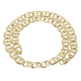 Men's 10k Yellow Gold Concave Mariner Gucci Chain Necklace 20" 13.6mm 98 grams - 20"