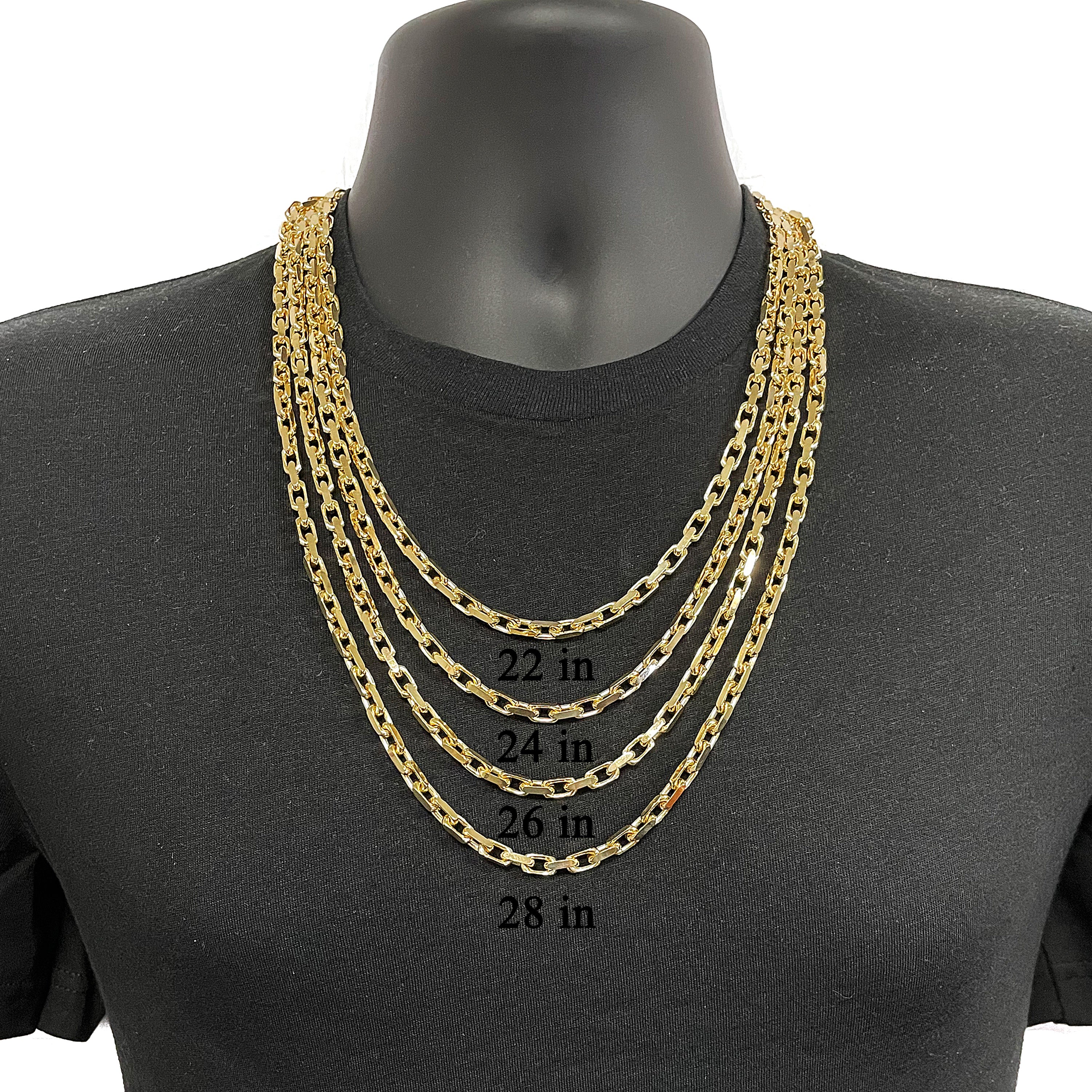 Men's Italian 14k Yellow Gold Solid Heavy Link Chain Necklace 22" 5mm 67 grams - 5mm 22"