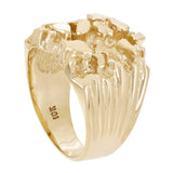 Men's 10k Yellow Gold Solid Nugget Ring Size 7 - 19.5mm 14 grams
