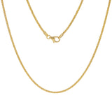 Italian 14k Yellow Gold Spiga Chain Necklace 1.5mm 16" 5.1grams - Yellow,1.5mm 16" 5.1 grams