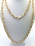 14k Yellow Gold Turkish Link Chain Necklace 30" 5mm 56.5 grams - Yellow,30"