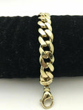 Men's 14k Yellow Gold Solid Miami Cuban Link Chain Bracelet 9" 12.5mm 94.5 grams