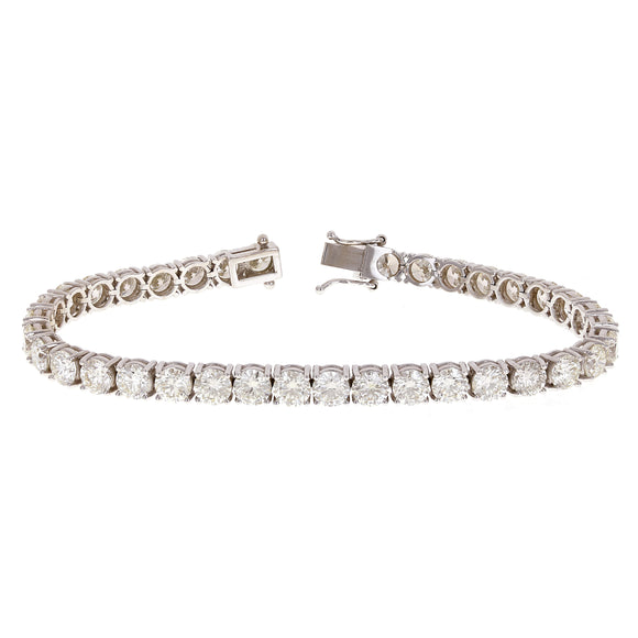 14k White Gold 15.01ctw Diamond Tennis Bracelet 7