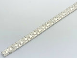 925 Sterling Silver Solid Nugget Bracelet Adjustable 8" 12.5mm 28.5 grams