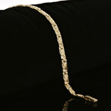 Men's 14k Yellow Gold Solid Chunky Nugget Bracelet 7"- 8.75" 4.75mm