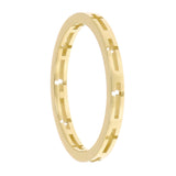 14k Yellow Gold Cutout Cross Ring Band Size 5.5 - 2mm 1.3 grams
