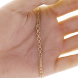 Italian 14k Yellow Gold Round & Double Cuban Link Chain Bracelet 7.5" 2.8 grams